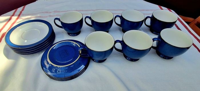 60 Piece Denby Boston Blue Dinner Set