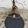 Vintage solid brass Table Desk lamp Metal top Image 5