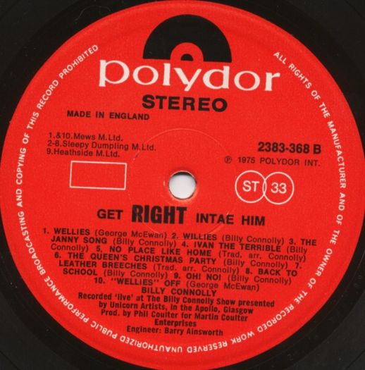 Billy Connolly Get Right Intae Him
