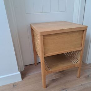 Meadows and Byrne rattan side table -- as new