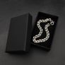Vintage Double Rolo Interlocking Rings 800 Silver Bracelet Image 3