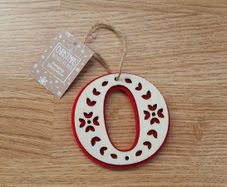 New - A Wooden Letter "O" with Red Velvet Backing - Other Letters Available Also See List Below. - E