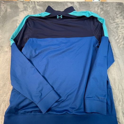 Under Armour Storm Large Men's Golf Pullover 1/4 Zip Blue Navy Aqua