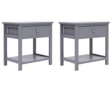 Nightstands 2 pcs Grey 40x29x42 cm