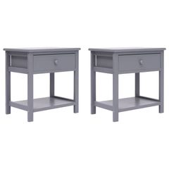 Nightstands 2 pcs Grey 40x29x42 cm