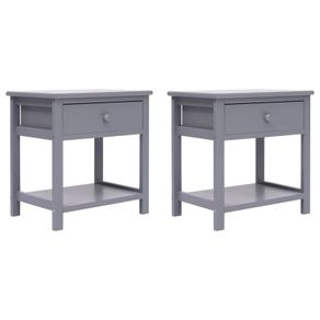 Nightstands 2 pcs Grey 40x29x42 cm