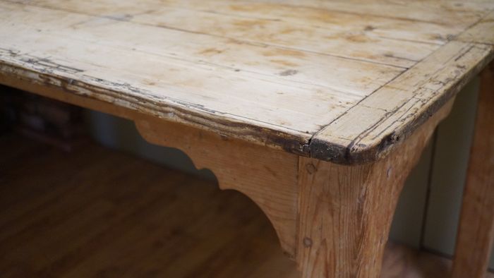 Antique Pine Country Farmhouse Table