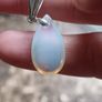 Fabulous Teardrop Sterling Silver Rainbow Moonstone Pendant Set Image 6