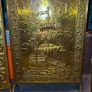 Vintage hammered brass fireside items.. Image 6