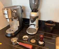 DeLonghi Dedica Espresso Machine and Graef Burr Grinder
