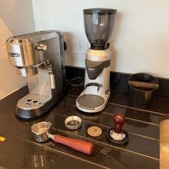 DeLonghi Dedica Espresso Machine and Graef Burr Grinder