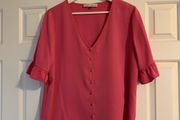 Rowan Avenue Pink Bell Sleeve Top