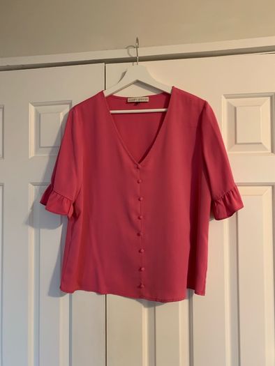 Rowan Avenue Pink Bell Sleeve Top