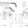 Traditional Victorian Tudor Bath Shower Mixer Tap | Chrome Image 5