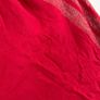 vintage red shawl featuring a woven jacquard pattern Image 6