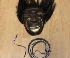 Mask and African bead belt