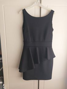 black peplum dress size 12