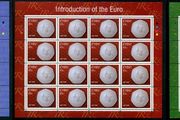 2002 Ireland Introduction of the Euro Currently Commemorative Stamp Sheetlets Plate 1A1A1A1A Mint Never Hinged (MNH)