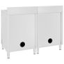 Kitchen Sink Commercial Kitchen Sink Cabinets 2 pcs Stainless Steel Image 4