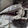 Grey winter coat with black faux fur hood trim) - size 16 Image 4