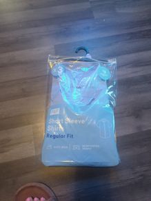 blue short sleeve shirt unused