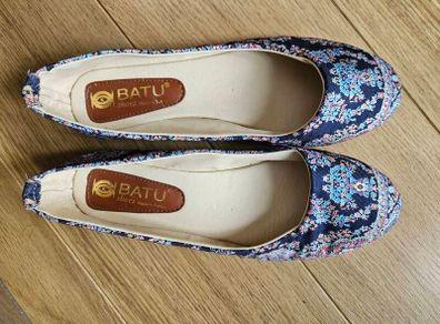Navy Batu brand Flat shoes Made in Turkey