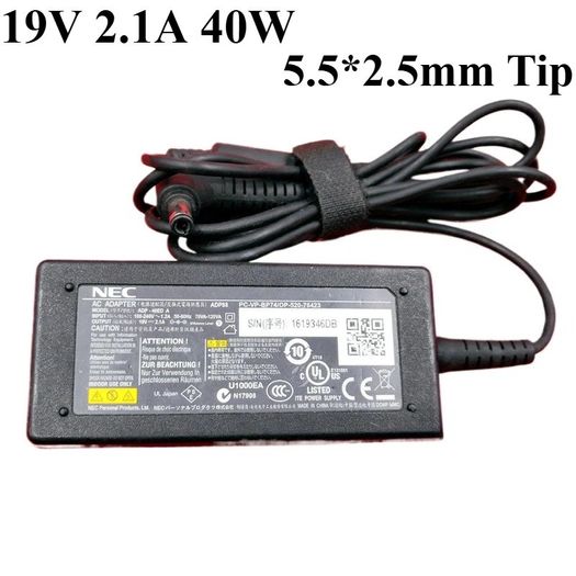 NEC 19V 2.1A 40W Laptop Charger ADP-40ED A Power Supply 5.5 2.5mm Tip Adapter (Original/Used)