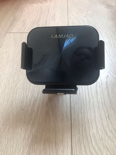 Dual Coils Fast Wireless Car Charger, LAMJAD 15W Smart Qi Car Mount Phone Holder for Air Vent&Dashboard, Compatible with Galaxy z Fold 5/4/3/2/13 Series/iPhone 8/X/11/12 Series/Pixel 6/Samsung S22 Ultra