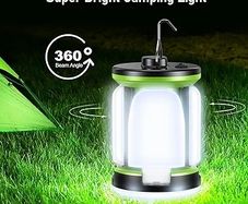 Camping Lantern Rechargeable, 2000 Lumen Ultra Bright Camping Lights Lamp - 7 Light Modes, 60 LED Hanging Tent Lamp, 10+ Hrs Battery Life for Outdoor, Power Cuts, Emergency, Fishing, Hiking etc