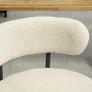 Set of 2 dining chairs with fabric backrest steel legs 51 x 51 x 76 cm beige black Image 4