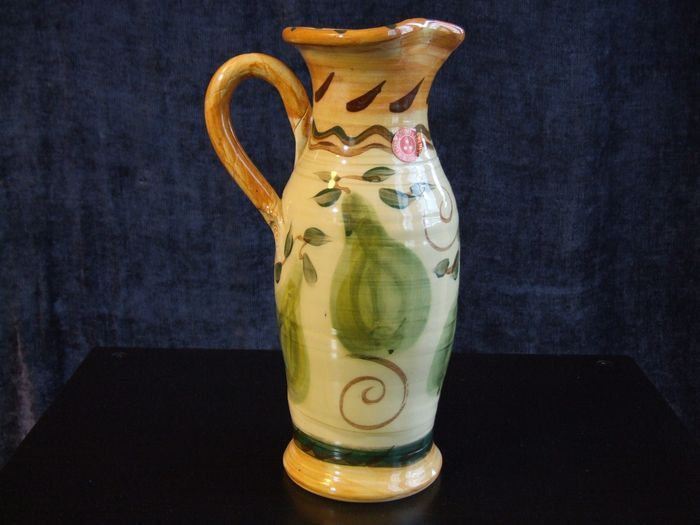 Tall Jug with Pear Tree Design (Hathor Studio Ceramics)