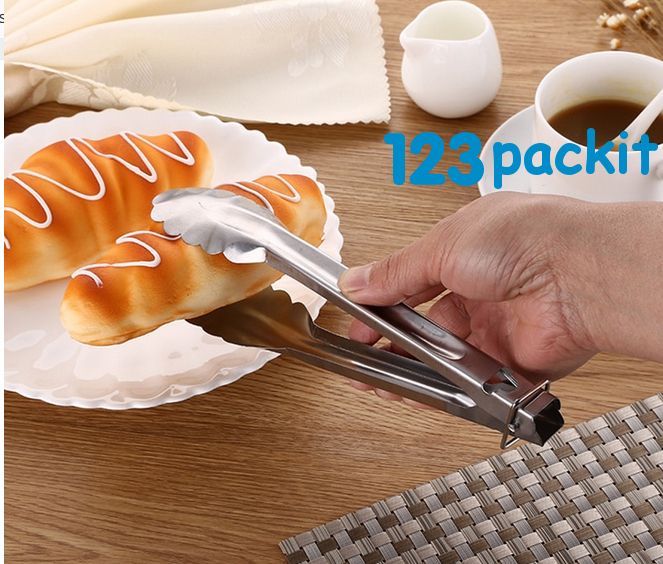 Lot of 2 High quality stainless steel TONGS 18 cm perfect for candy carts party buffet bbq salads LOT of 2