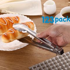 Lot of 2 High quality stainless steel TONGS 18 cm perfect for candy carts party buffet bbq salads LOT of 2