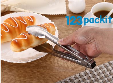 Lot of 2 High quality stainless steel TONGS 18 cm perfect for candy carts party buffet bbq salads LOT of 2