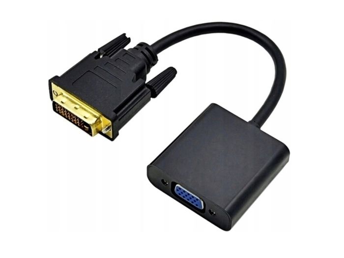 DVI-D 24+1 pin to VGA cable adapter