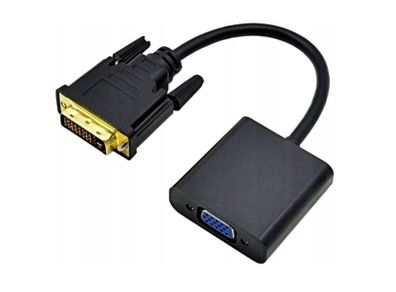 DVI-D 24+1 pin to VGA cable adapter