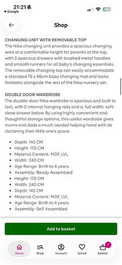 Unused nursery set