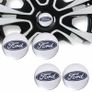 4x 2.2" 56mm Silver Car Alloy Wheel Center Caps Sticker Hub Cover Emblem for Ford Image 2
