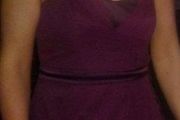 Karen Millen Aubergine Draped One Shoulder Dress