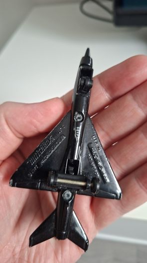 Vintage 1973 Matchbox Sb 6 Black Yellow Mig 21 Fighter Jet