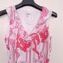 Bandolera Pink White Floral Handkerchief Hem Sleeveless Midi Dress 10UK/38EU Image 7