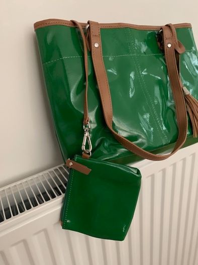 Green Patent Leather Handbag NEW