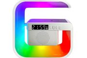 Multifunction Wireless Charger Stand Bluetooth 5.0 Speaker FM TF RGB Night Light Fast Charging Station for iPhone Samsung Xiaomi