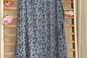 skirt Fransa asymmetrical powder blue floral skirt size small 10/12