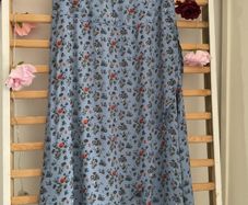 skirt Fransa asymmetrical powder blue floral skirt size small 10/12