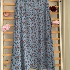 skirt Fransa asymmetrical powder blue floral skirt size small 10/12
