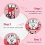 Electric Cotton Candy Machine with Cart Stainless Steel Bowl Image 3