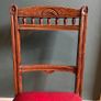 Six oak dining chairs set Victorian antique Image 3