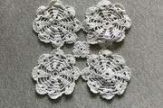 Handmade crochet coffee table decoration