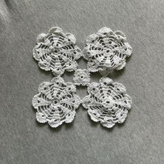 Handmade crochet coffee table decoration